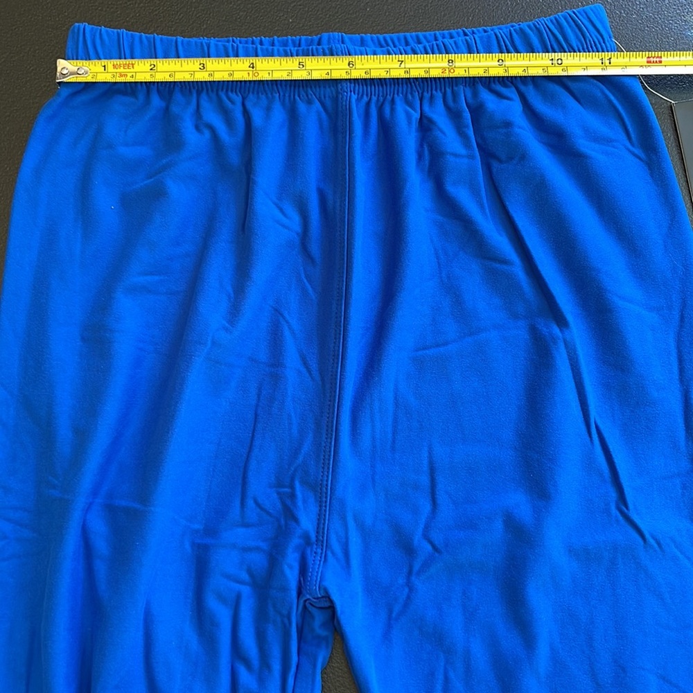 BLUE NEW MIX LEGGINGS. ONE SIZE. STRETCH SOUBLE STRETCHED - Picture 4 of 7